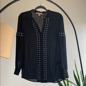 Michael Kors black long sleeve blouse - size 2